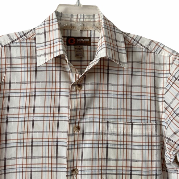 GH Bass Mens Plaid Casual Button Up Shirt,Small - Picture 2 of 8